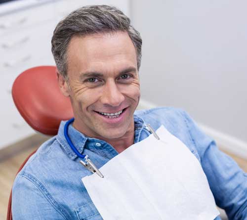 patient in oral surgery chair